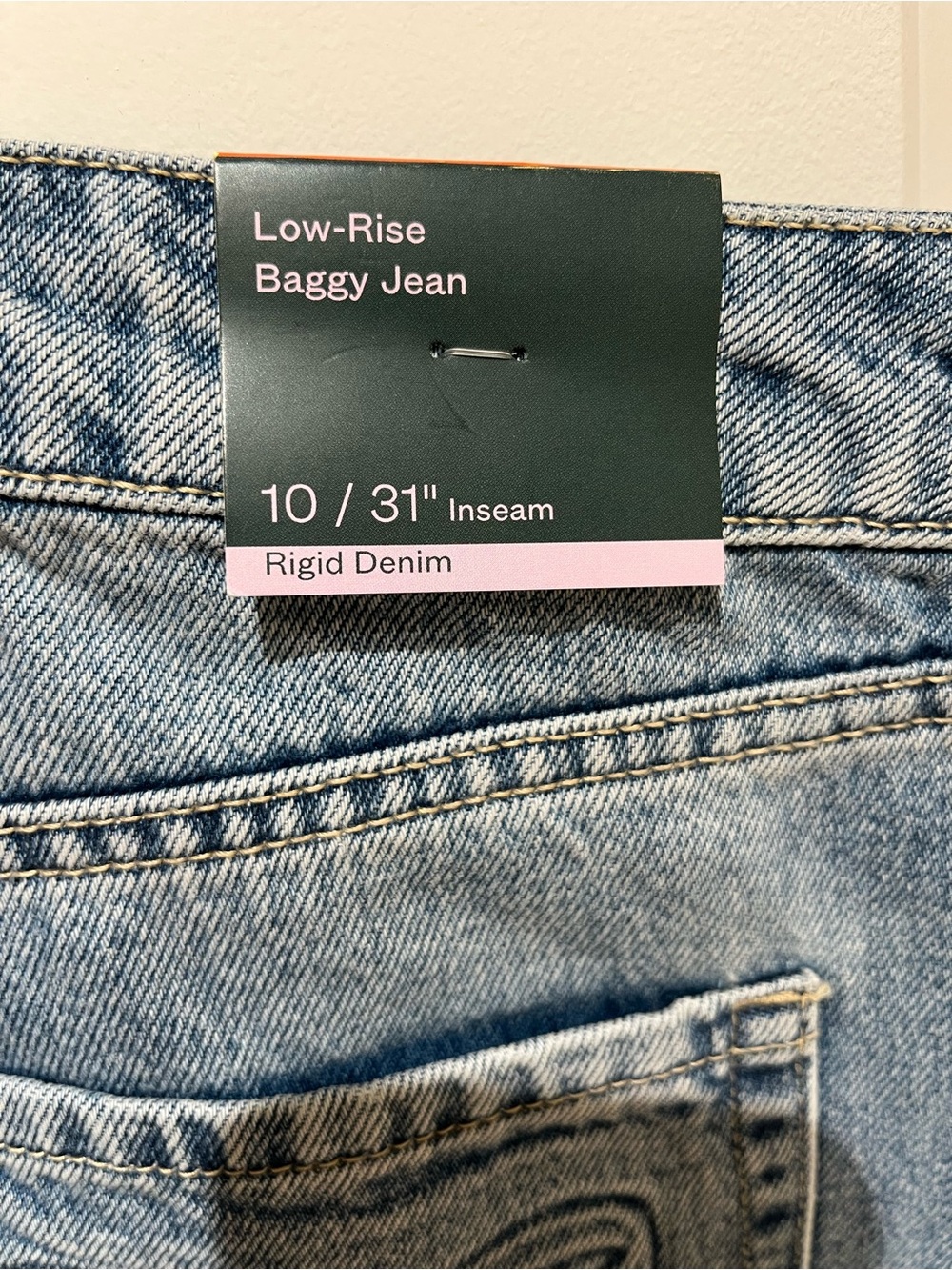 NWT Wild Fable Low-Rise Baggy Light Wash Jeans w/Bow Pocket, TWO Sizes - 8 & 10 - Picture 12 of 12